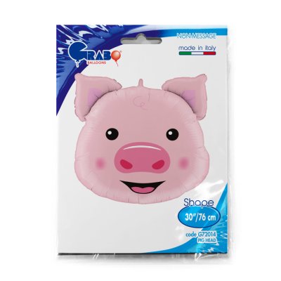 Pig head (76cm,30") foil balloon - G72014-P-Packaged.jpg