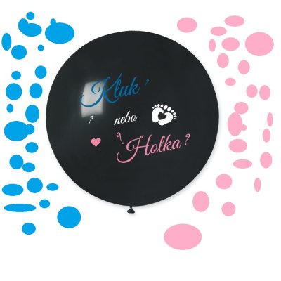 Balloon 80cm/31"  #014 print "Je to holka/Kluk"