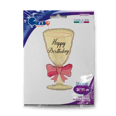Glass with bow HB (74cm,29") foil balloon - 72027-P-Packaged.jpg