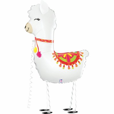 Walking llama 41"/104cm inflatable foil balloon - 18104-Balloon-Friends-Llama_side.jpg