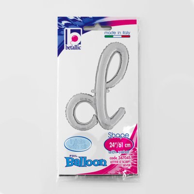 Letter script D Silver (35cm,14") foil balloon - 34704S.jpg