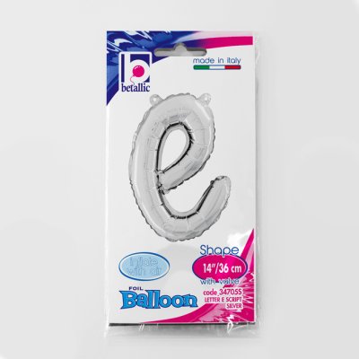 Letter script E Silver (35cm,14") foil balloon - 34705S.jpg