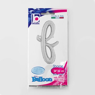 Letter script F Silver (35cm,14") foil balloon - 34706S.jpg