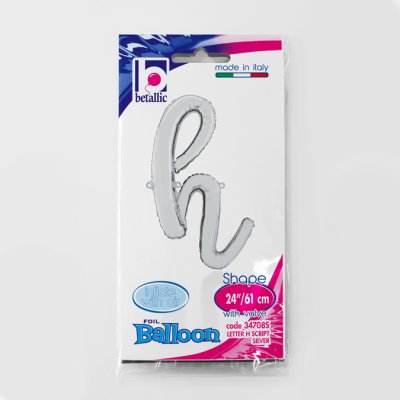 Letter script H Silver (35cm,14") foil balloon - 34708S.jpg
