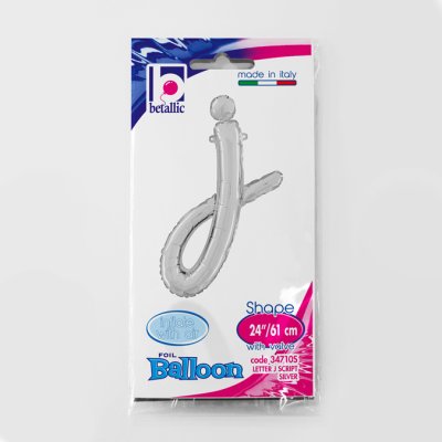 PÚTSMENO psácí J STĹAĘĂŤBRNĂ‰ (35 cm) inflatable foil balloon - 34710S.jpg