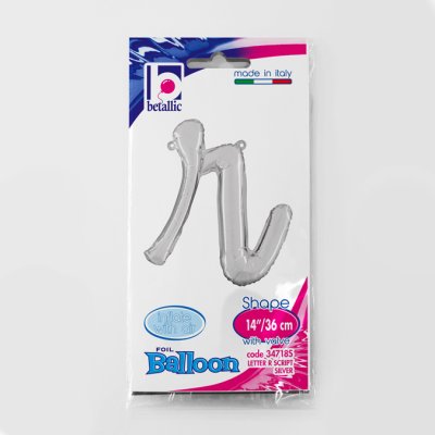 Letter script R Silver (35cm,14") foil balloon - 34718S.jpg