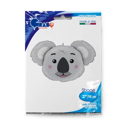 Koala head (74cm,29") foil balloon - G72009-P-Packaged.jpg