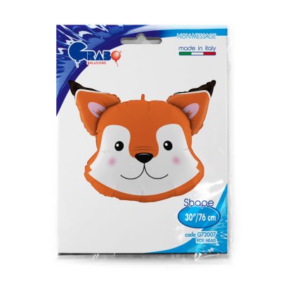 Fox head (76cm,30") foil balloon - G72007-P-Packaged.jpg