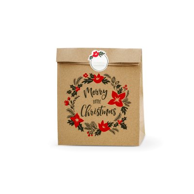 Gift bags Merry little christmas, kraft, 25x11x27cm - stThumbnailPlugin.php.jpg