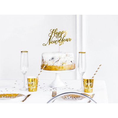 Cake topper - Happy New Year, gold, 24 cm - stThumbnailPlugin.php.jpg