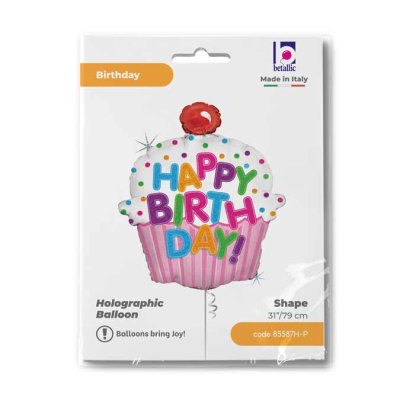 Cupcake HB (61cm,24") foil balloon - 85587H-P-Packaged.jpg