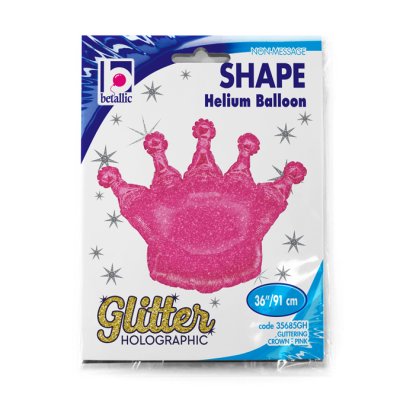 Crown shiny pink (76cm,30") foil balloon - 35685GH.jpg