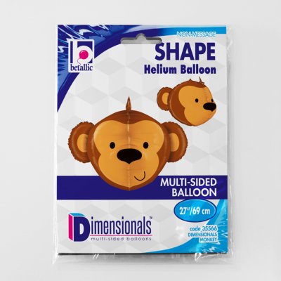 Monkey head 3D (69cm,27") foil balloon - 35566.jpg