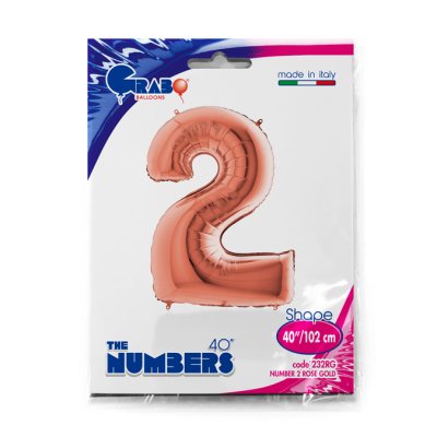 Number 2 Rosegold (102cm,40") foil balloon - 232RG-P-Packaged.jpg