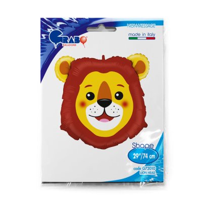 Lion head (64cm,25") foil balloon - G72010-P-Packaged.jpg
