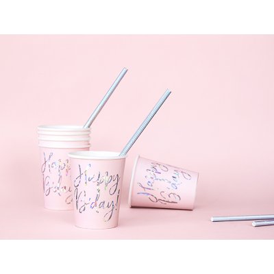 Paper cups EKO - Happy B'day!, pink, 220 ml, 6 pcs - big_KPP63-081PJ_02_S.jpg