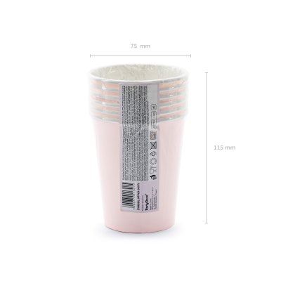 Paper cups EKO - Happy B'day!, pink, 220 ml, 6 pcs - big_KPP63-081PJ_op_01_S.jpg