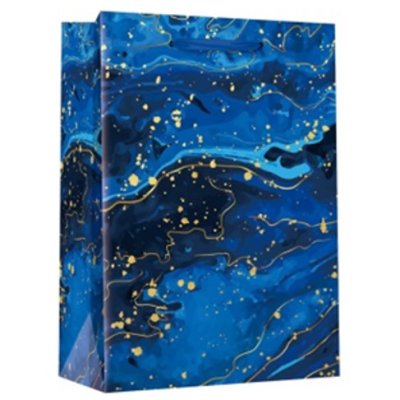 Gift bag M - Blue marble