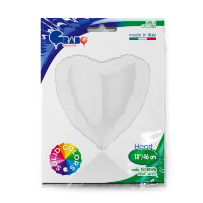 Heart - white (46cm,18") foil balloon - 18018Wh-P-Packaged.jpg