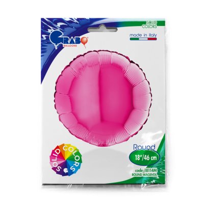 Circle - magenta (46cm,18") foil balloon - 18114M-P-Packaged.jpg