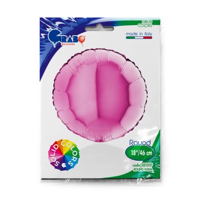 Circle - fuchsia (46cm,18") foil balloon - 18101F-P-Packaged.jpg