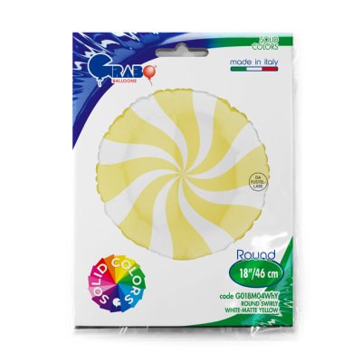 Circle - Yellow&white (46cm,18") foil balloon - G018M04WhY-P-Packaged.jpg