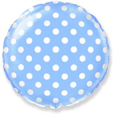 Circle - Baby Blue Polka Dots 18\