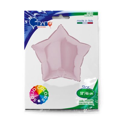 Star - pastel pink (46cm,18") foil balloon - 19222PP-P-Packaged.jpg