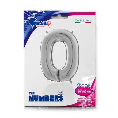 Number 0 Silver (66cm, 26") foil balloon - 26090S-P-Packaged.jpg