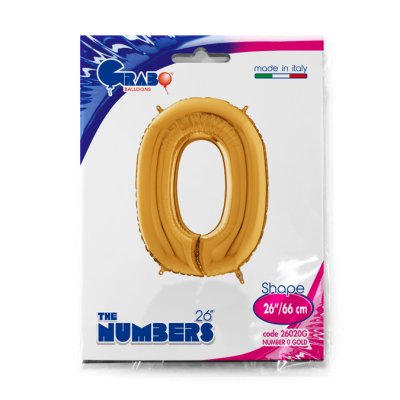 Number 0 Gold (66cm, 26") foil balloon - 26020G-P-Packaged.jpg