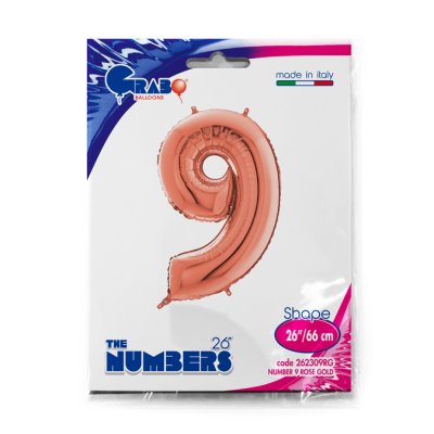 Number 9 Rosegold (66cm, 26") foil balloon - 262309RG-P-Packaged.jpg