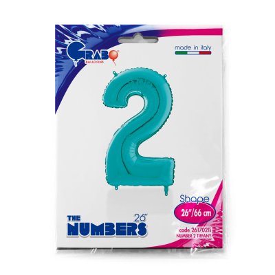 Number 2 Tiffany Blue (66cm, 26") foil balloon - 261702Ti-P-Packaged.jpg
