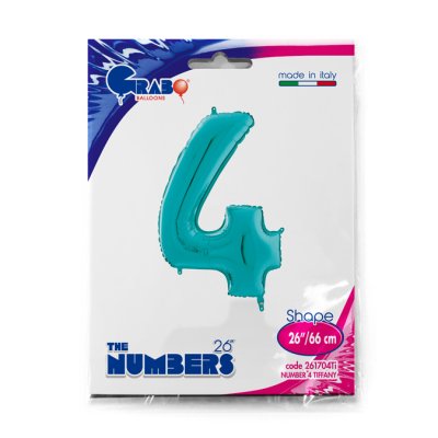 Number 4 Tiffany Blue (66cm, 26") foil balloon - 261704Ti-P-Packaged.jpg