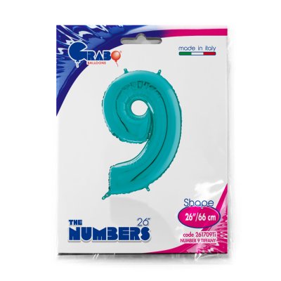 Number 9 Tiffany Blue (66cm, 26") foil balloon - 261709Ti-P-Packaged.jpg