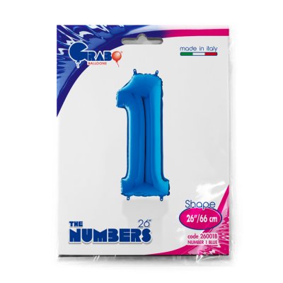 Number 1 Blue (66cm, 26") foil balloon - 26001B-P-Packaged.jpg