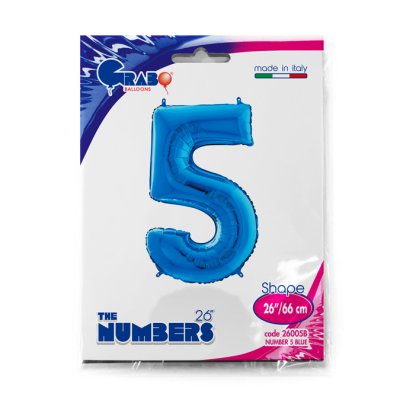 Number 5 Blue (66cm, 26") foil balloon - 26005B-P-Packaged.jpg