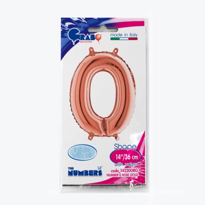 Number 0 Rosegold (35cm,14") MINI foil balloon - 142300RG-P-Packaged.jpg