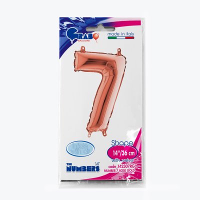 Number 7 Rosegold (35cm,14") MINI foil balloon - 142307RG-P-Packaged.jpg