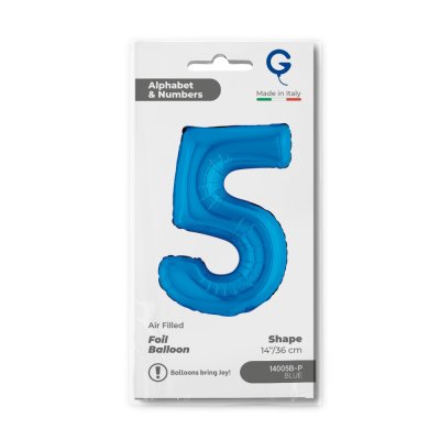 ÄŚĂŤSLICE BLUE MINI 5 (36cm, 14") foil inflatable balloon - 14005b-p-b.jpg