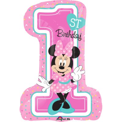Digits 1 Minnie 48x71cm - foil balloon