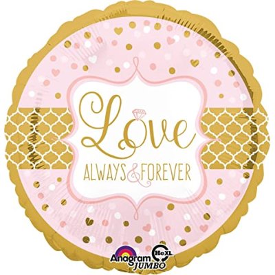 Circle - Wedding "Always and Forever" 71cm - foil balloon