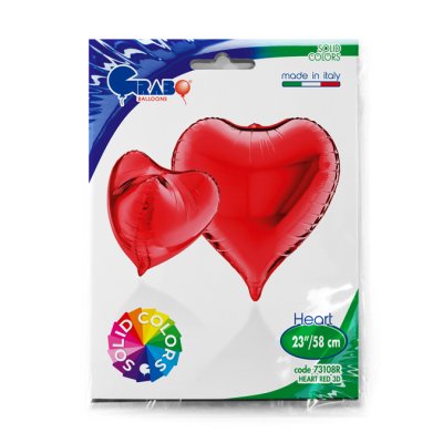 Heart - red 3D (58cm,23") foil balloon - 73108R-P-P-Packaged.jpg