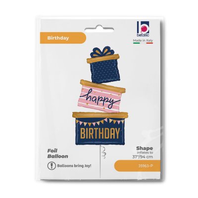 Boxes "Happy Birthday" 37"/94cm foil balloon - 35963-p-b.jpg