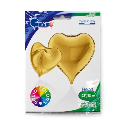 Heart - gold 3D (58cm,23") foil balloon - 73112G5-P-P-Packaged.jpg