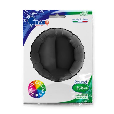 Circle - black (46cm,18") foil balloon - 18104K-P-Packaged.jpg