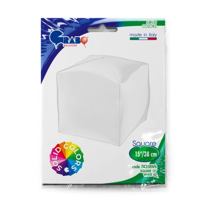 Cube - white 4D (38cm,15") foil balloon - W74318Wh-P 4D (2).jpg