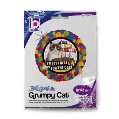 Angry cat (46cm,18") foil balloon - 36705H-P.jpg