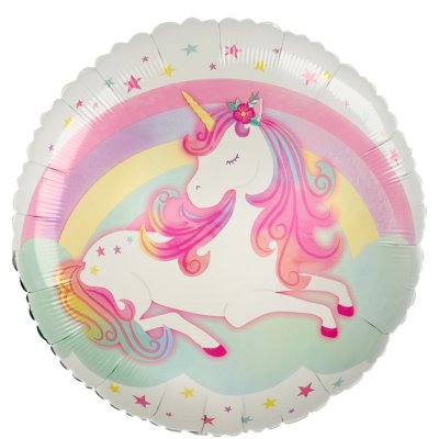 Circle - Unicorn 43cm foil balloon