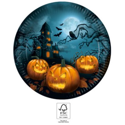 Paper plates EKO - Halloween 23cm/8 pcs
