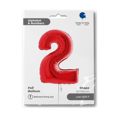 Number 2 Red (102cm,40") foil balloon - 082R-P-Packaged-1.jpg
